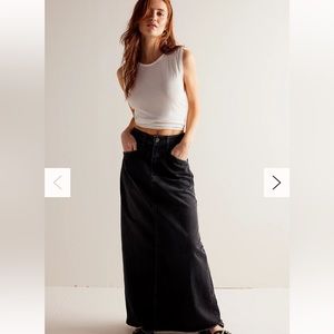 We The Free Come As You Are Denim Maxi Skirt